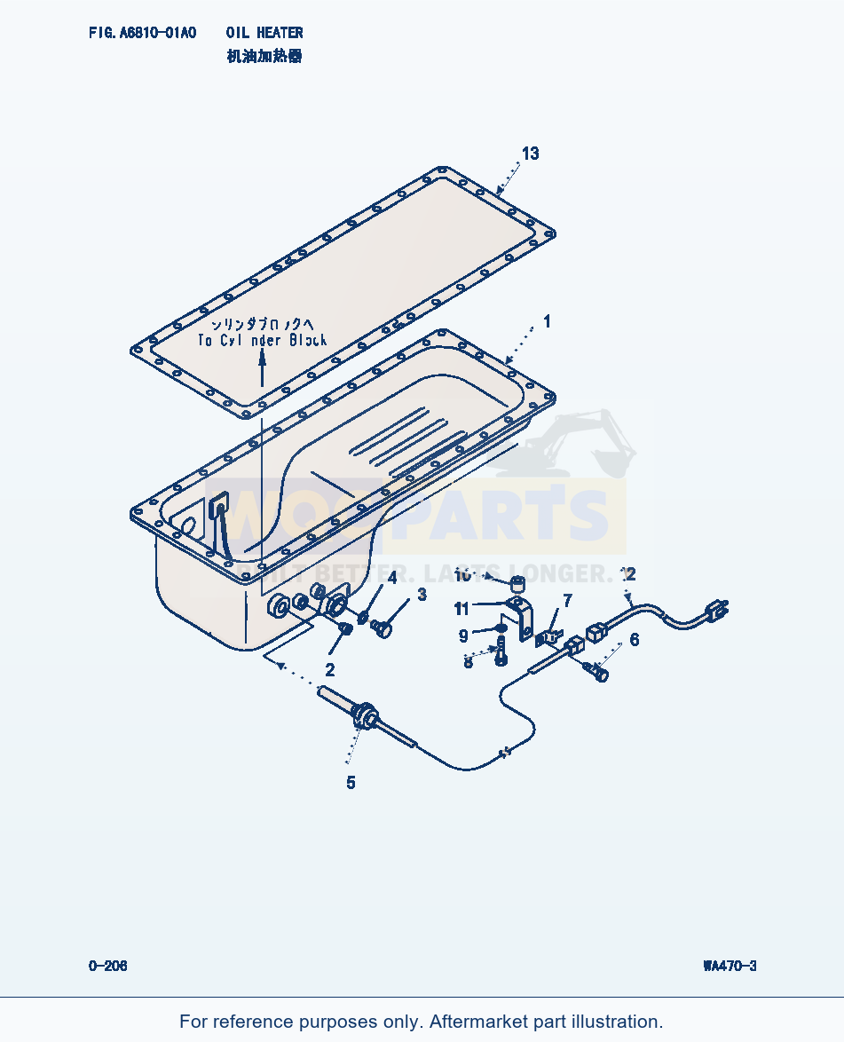 Komatsu WA470-3 Oil Heater(Opt) (|000095) parts diagram