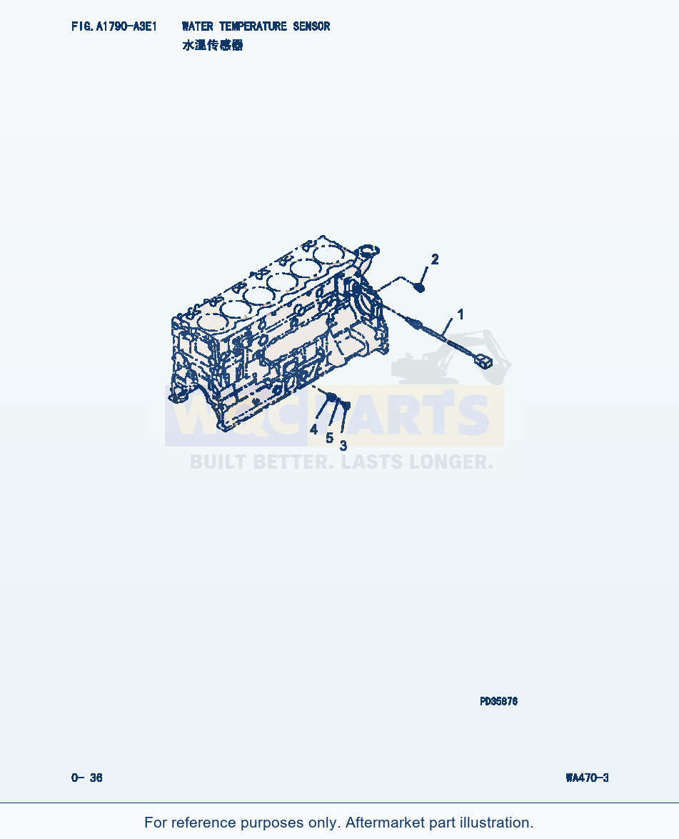 Komatsu WA470-3 Water Temperature Sensor (|000019) parts diagram