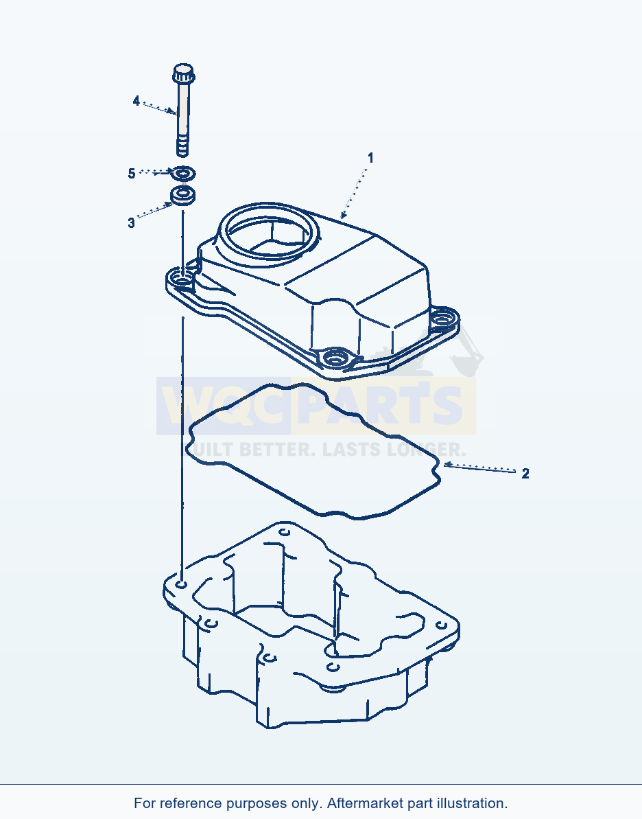 Komatsu WA470-3 Cylinder Head Cover, Attaching parts diagram
