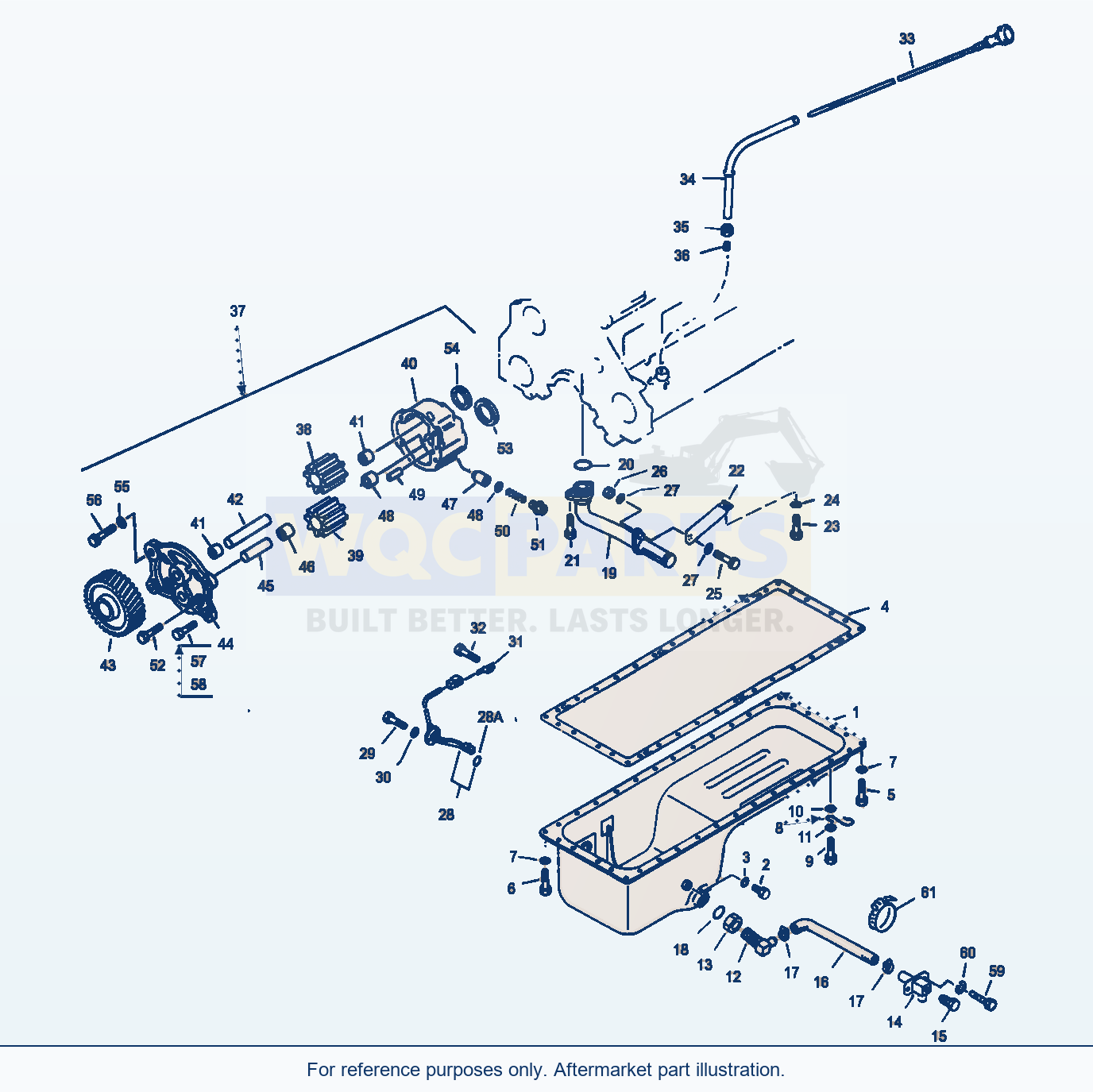Komatsu WA470-3 Engine Lubrication parts diagram