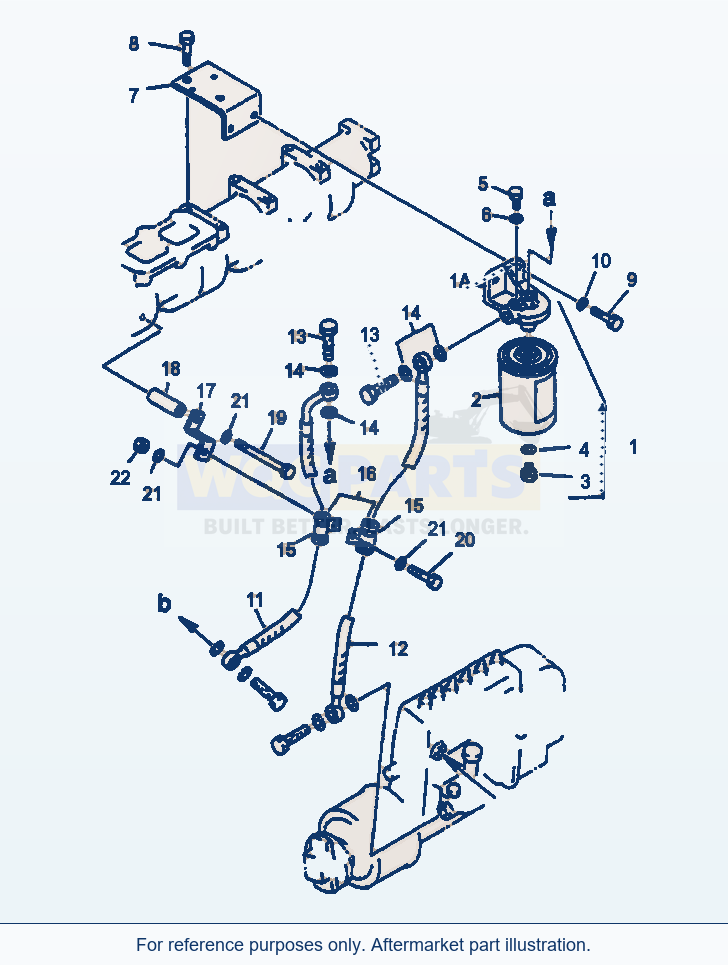 Komatsu WA470-3 Fuel Filter parts diagram