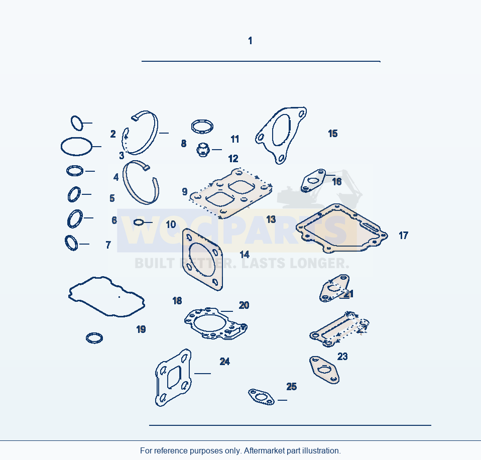 Komatsu WA470-3 Gasket Kit, Cylinder Head parts diagram