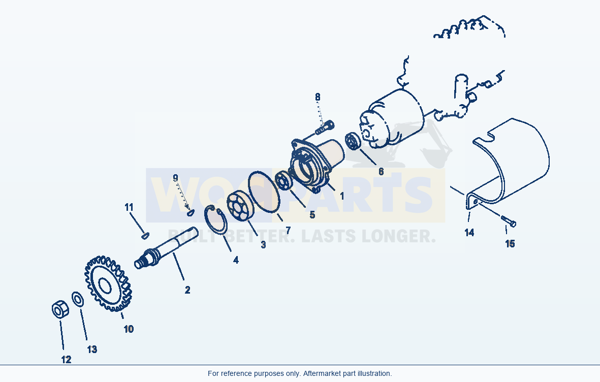 Komatsu WA470-3 Injection Pump Drive parts diagram