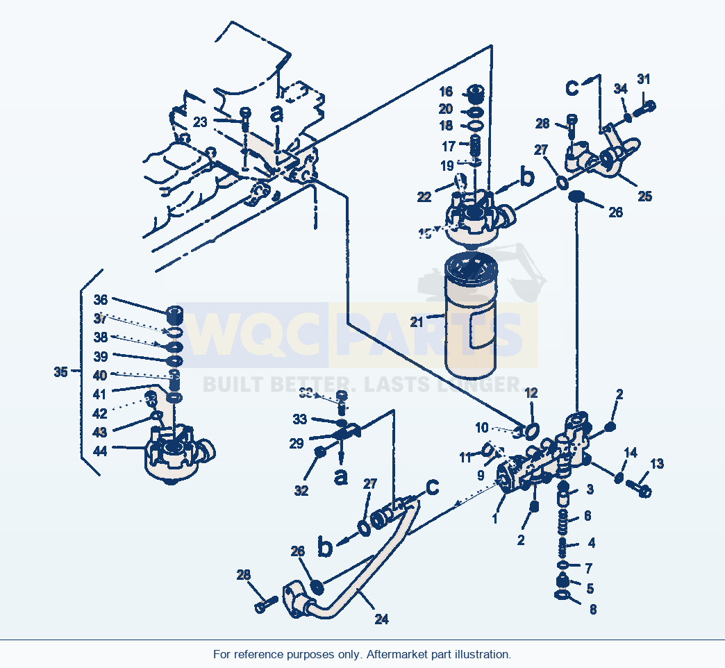 Komatsu WA470-3 Oil Filter parts diagram