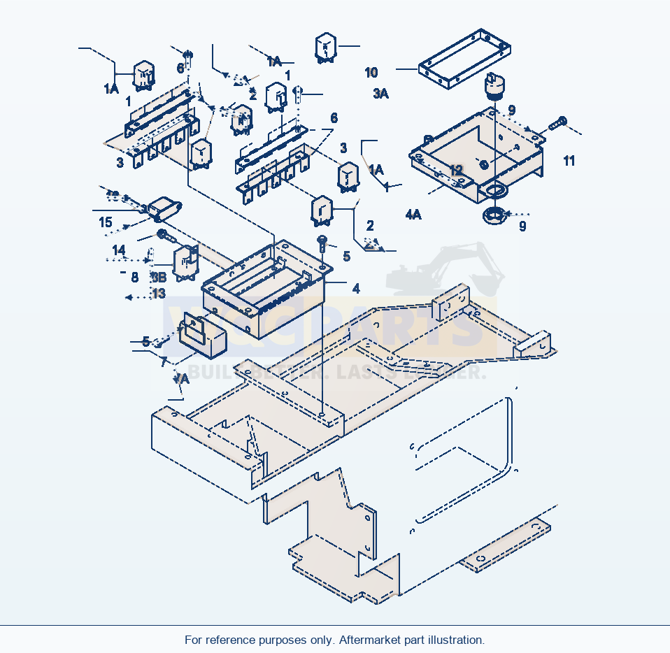 Komatsu WA470-3 Electric System, Relay parts diagram