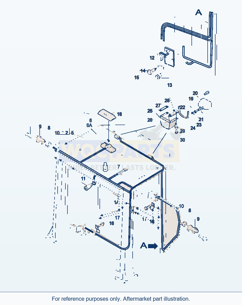Komatsu WA470-3 Electric System, Safety Cabin parts diagram