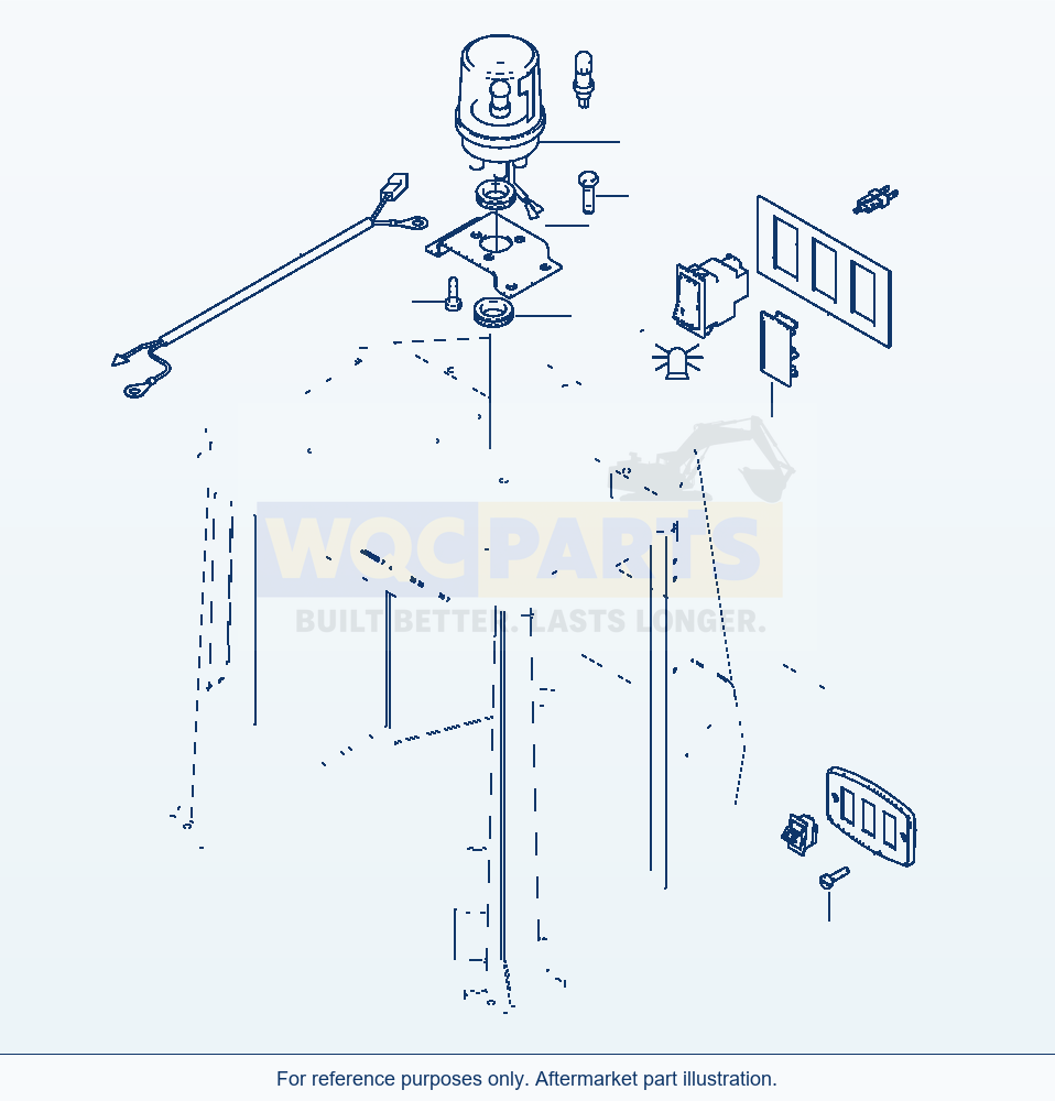 Komatsu WA470-3 Turning Light parts diagram