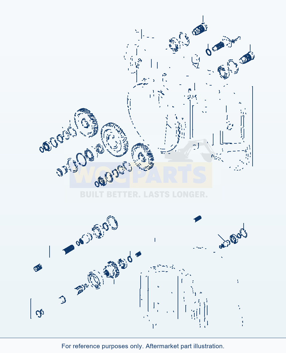 Komatsu WA470-3 Gears And Shafts, P. T. O. (Gj2K3293) parts diagram