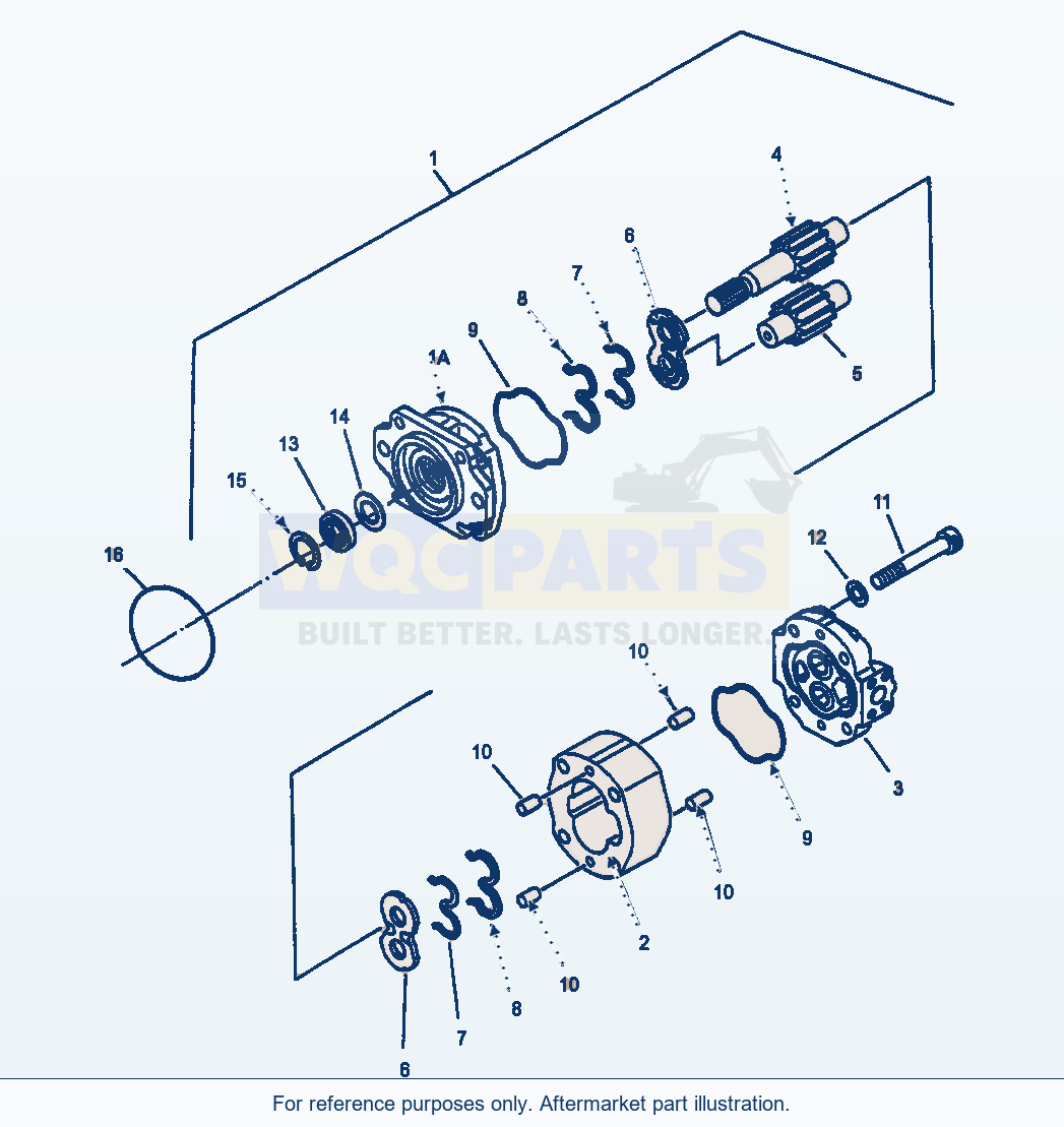 Komatsu WA470-3 Shifting And Converter Pump parts diagram