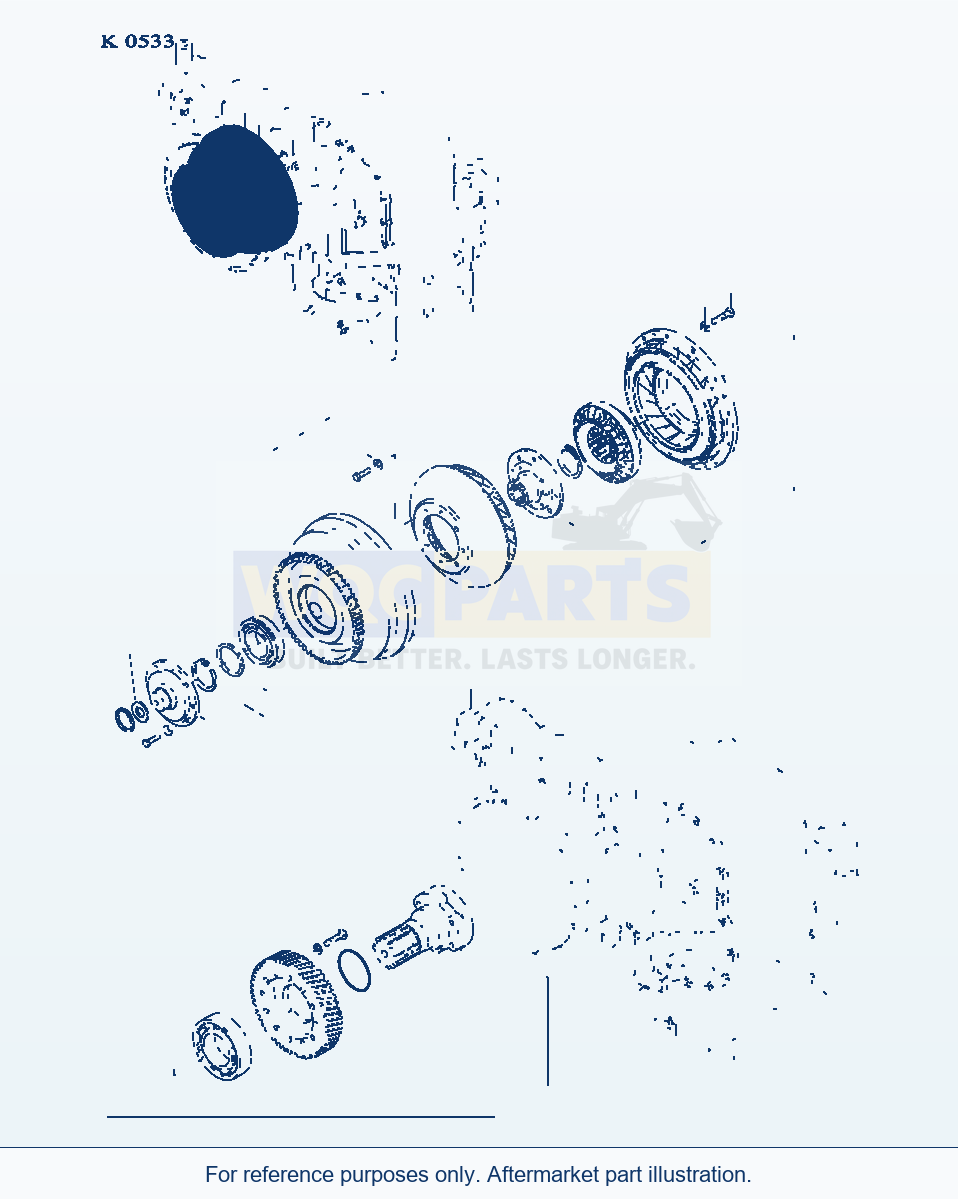 Komatsu WA470-3 Torque Converter Serial WA470H20051-20668 parts diagram