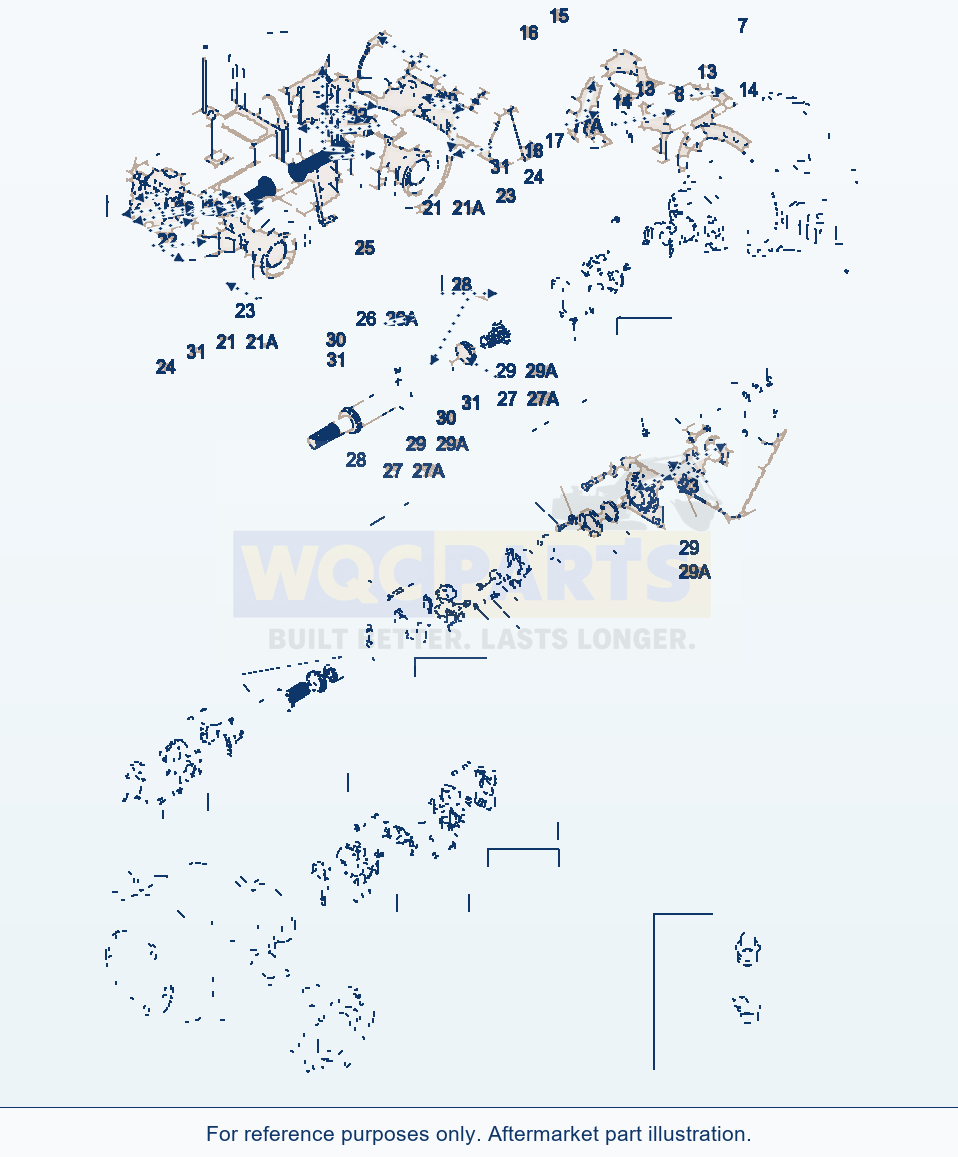 Komatsu WA470-3 Universal Joint parts diagram