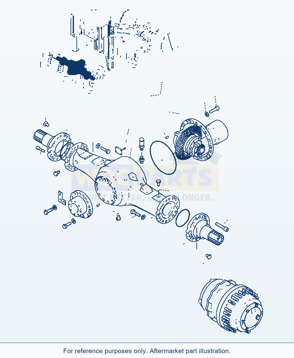 Komatsu WA470-3 Rear Axle parts diagram