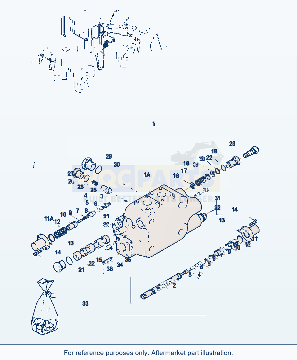 Komatsu WA470-3 Priority Valve parts diagram