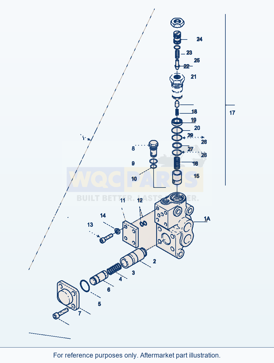 Komatsu WA470-3 Steering, By-Pass Valve parts diagram