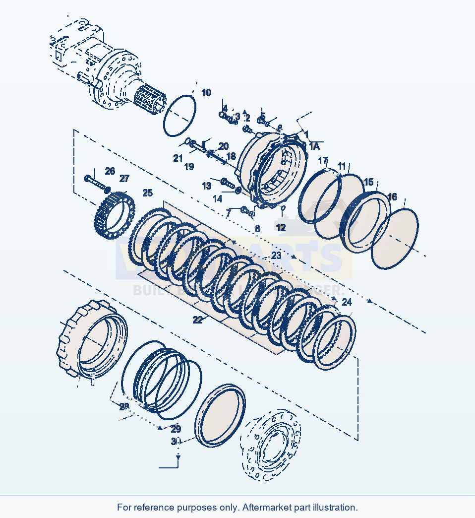 Komatsu WA470-3 Brake parts diagram