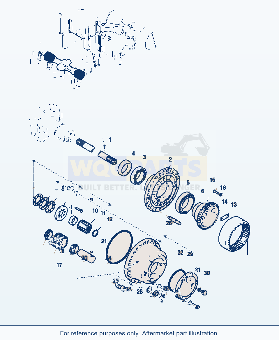 Komatsu WA470-3 Planetary Drive parts diagram