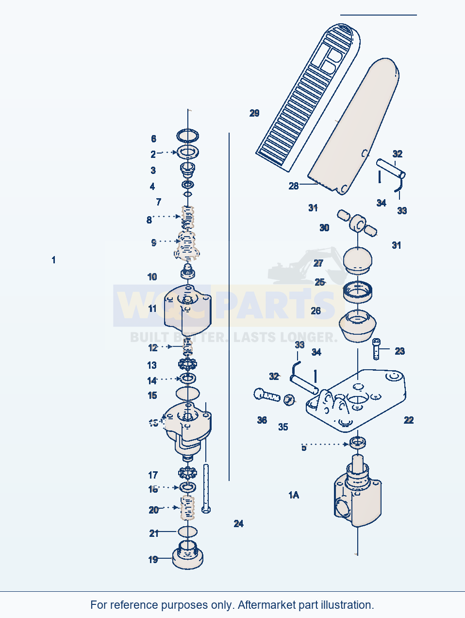 Komatsu WA470-3 Brake Valve, Two Ways parts diagram