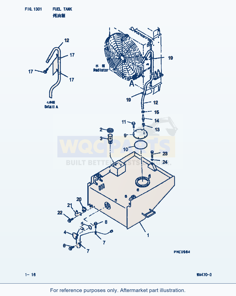 Komatsu WA470-3 Fuel Tank (|000105) parts diagram