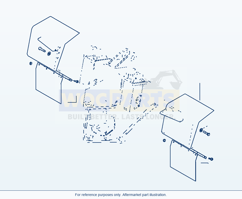Komatsu WA470-3 Fender, Front parts diagram
