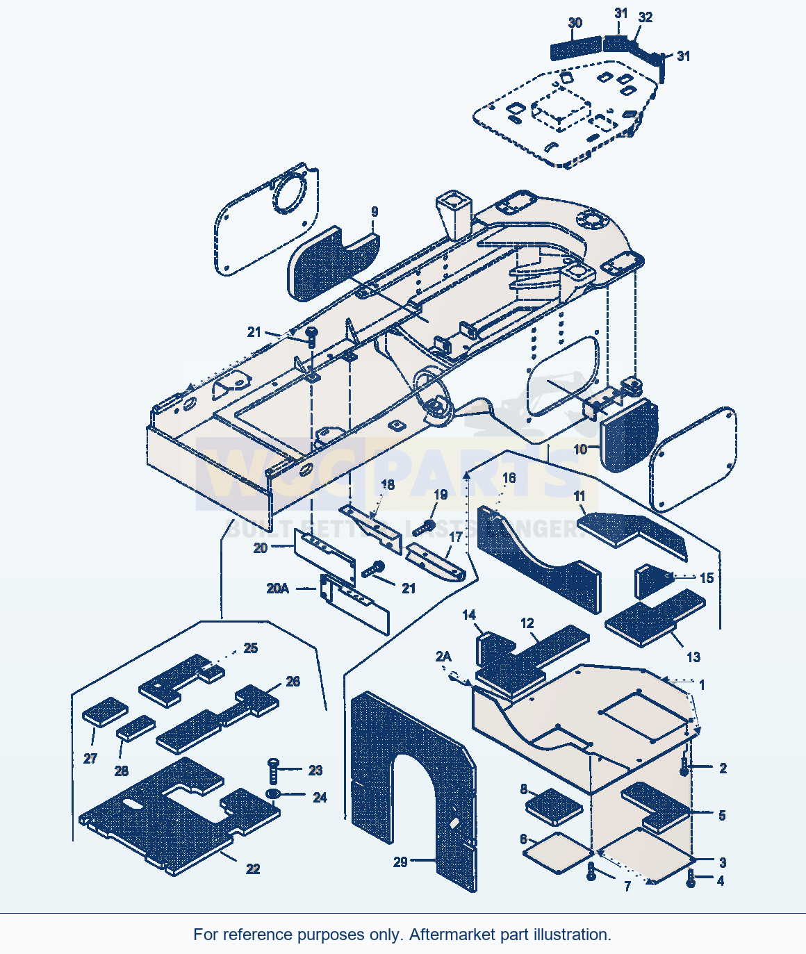 Komatsu WA470-3 Soundproof parts diagram