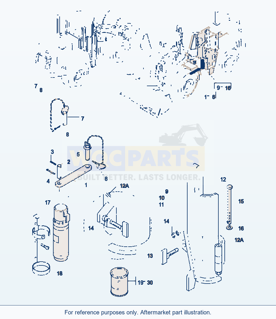 Komatsu WA470-3 Tools And Accessory parts diagram