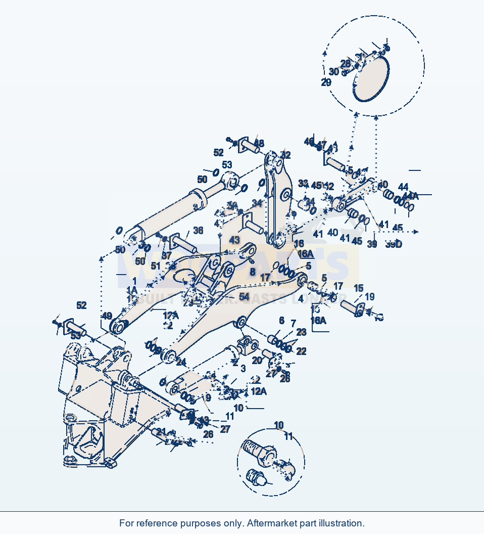 Komatsu WA470-3 Boom parts diagram