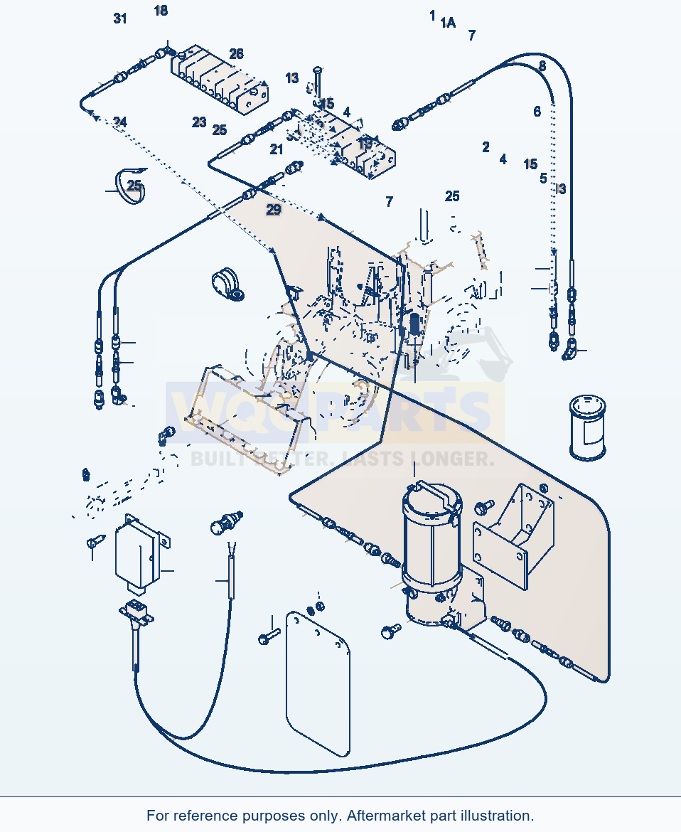 Komatsu WA470-3 Central Lubrication, Special Equipment parts diagram