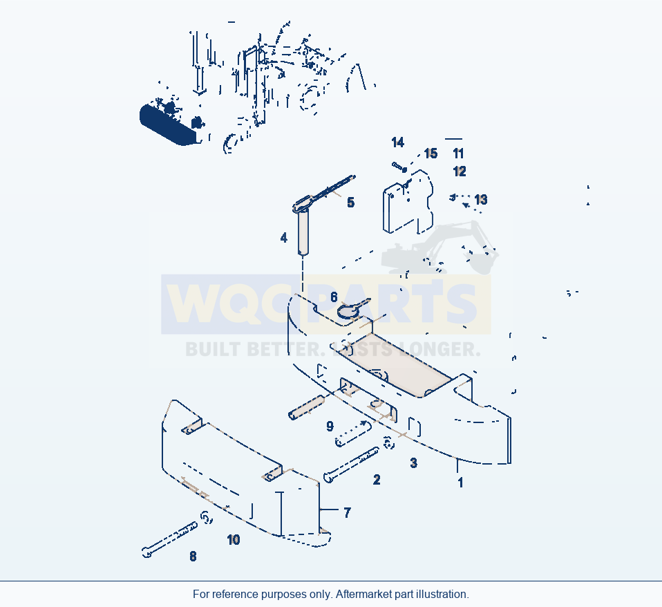 Komatsu WA470-3 Counterweight parts diagram