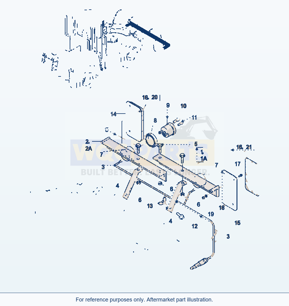 Komatsu WA470-3 Ripper Tooth Wear Plate And Marker Light parts diagram