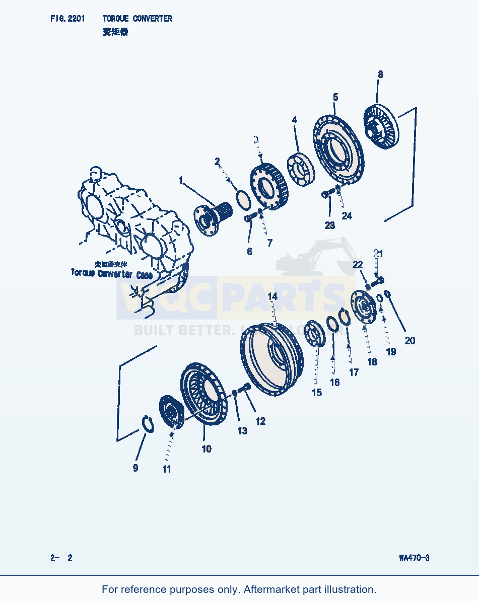 Komatsu WA470-3 Torque Converter (|000130) parts diagram