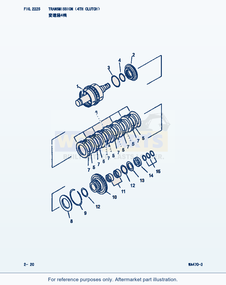 Komatsu WA470-3 Transmission(4Th Clutch ) (|000139) parts diagram