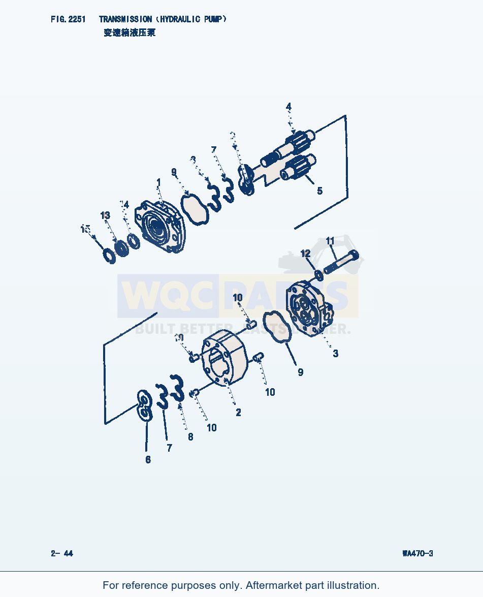 Komatsu WA470-3 Transmission(Hydraulic Pump) (|000151) parts diagram