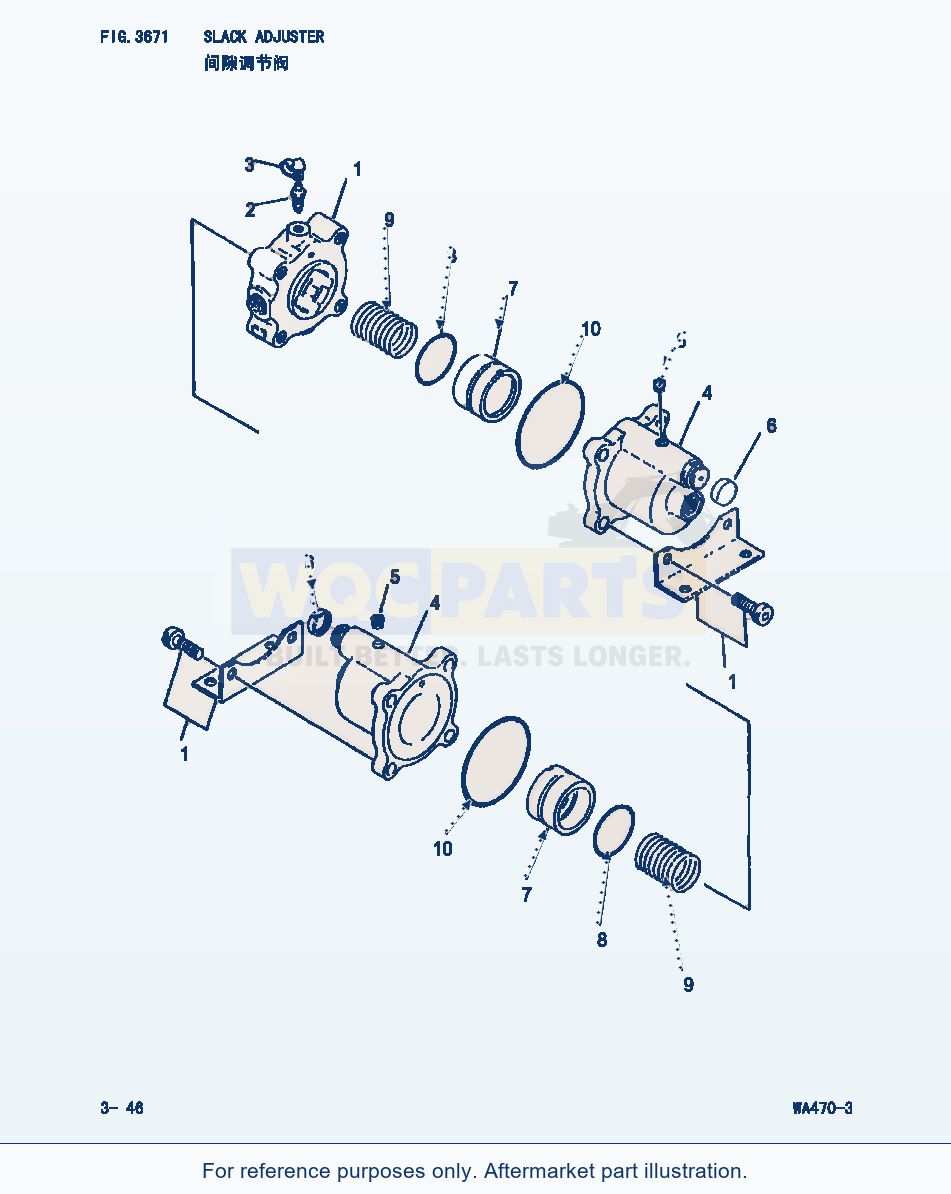 Komatsu WA470-3 Slack Adjuster (|000179) parts diagram