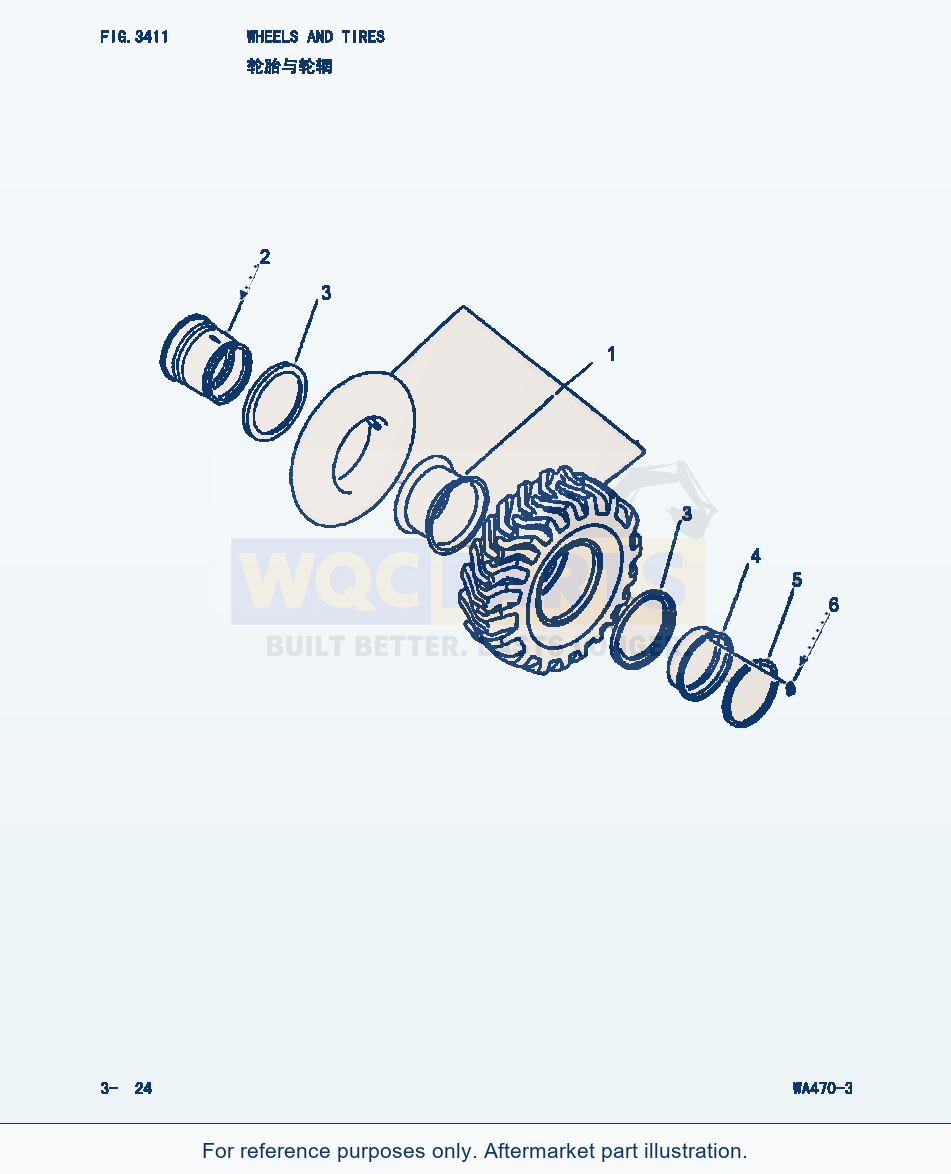 Komatsu WA470-3 Wheels And Tires (|000168) parts diagram