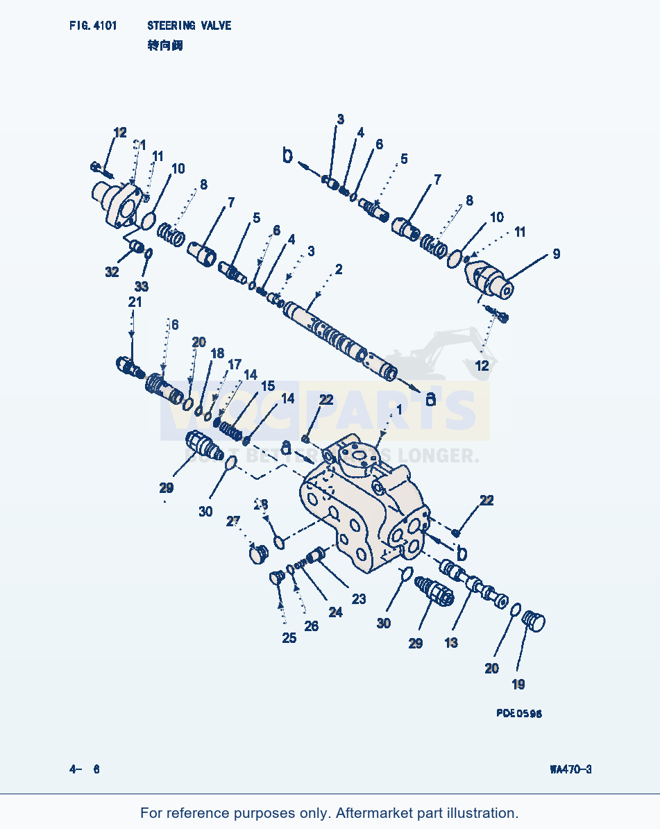 Komatsu WA470-3 Steering Valve (|000183) parts diagram