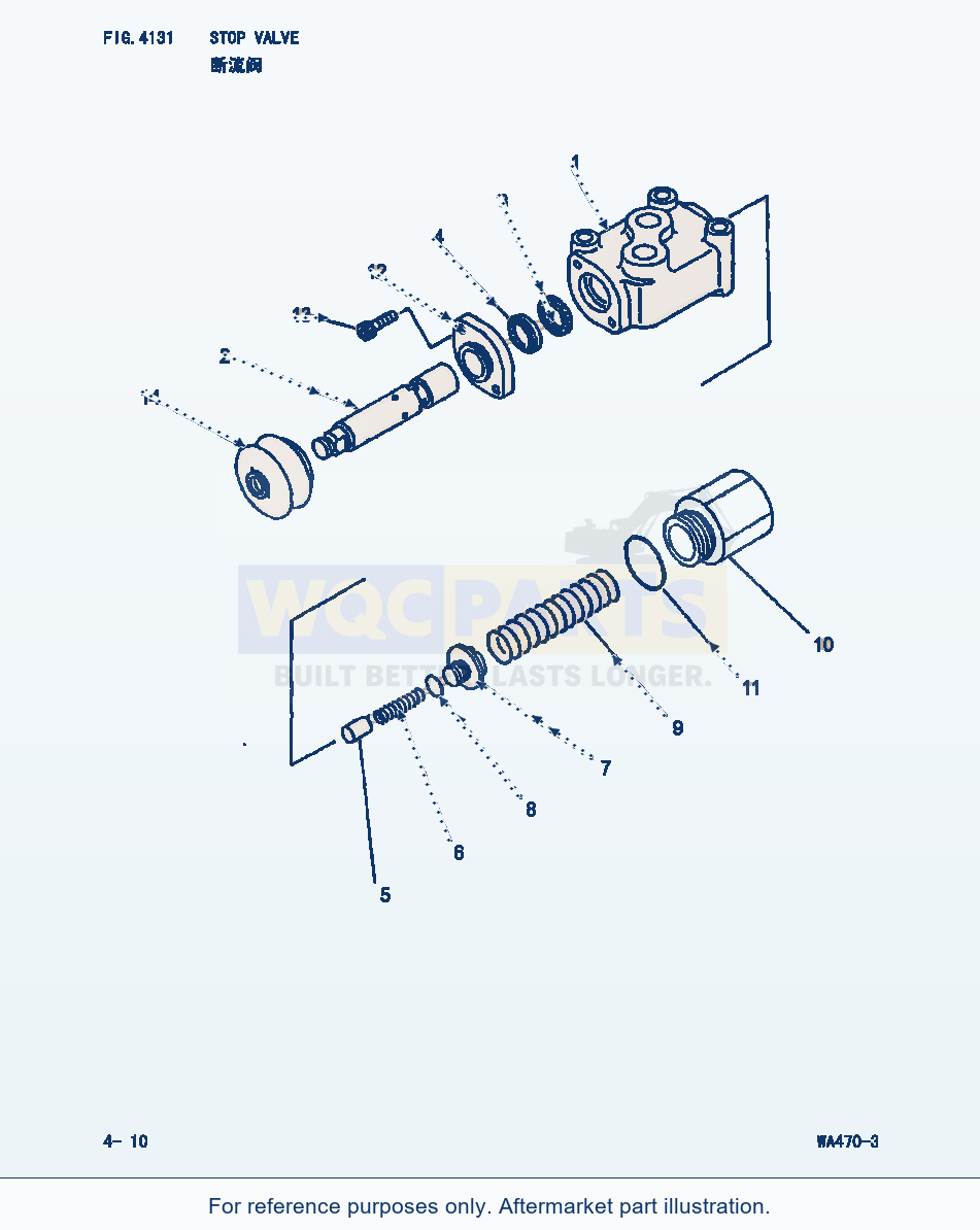 Komatsu WA470-3 Stop Valve (|000185) parts diagram