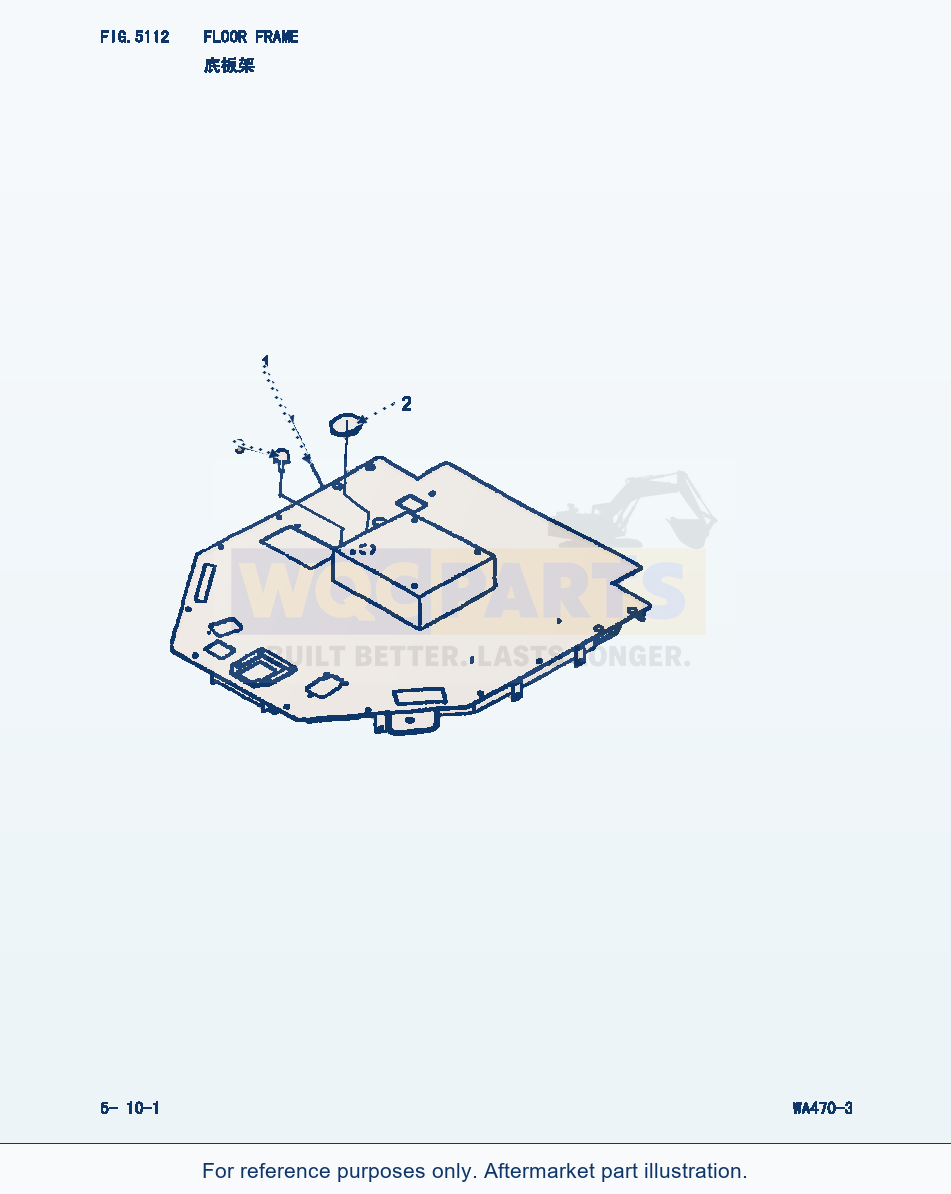 Komatsu WA470-3 Floor Frame (|000205) parts diagram