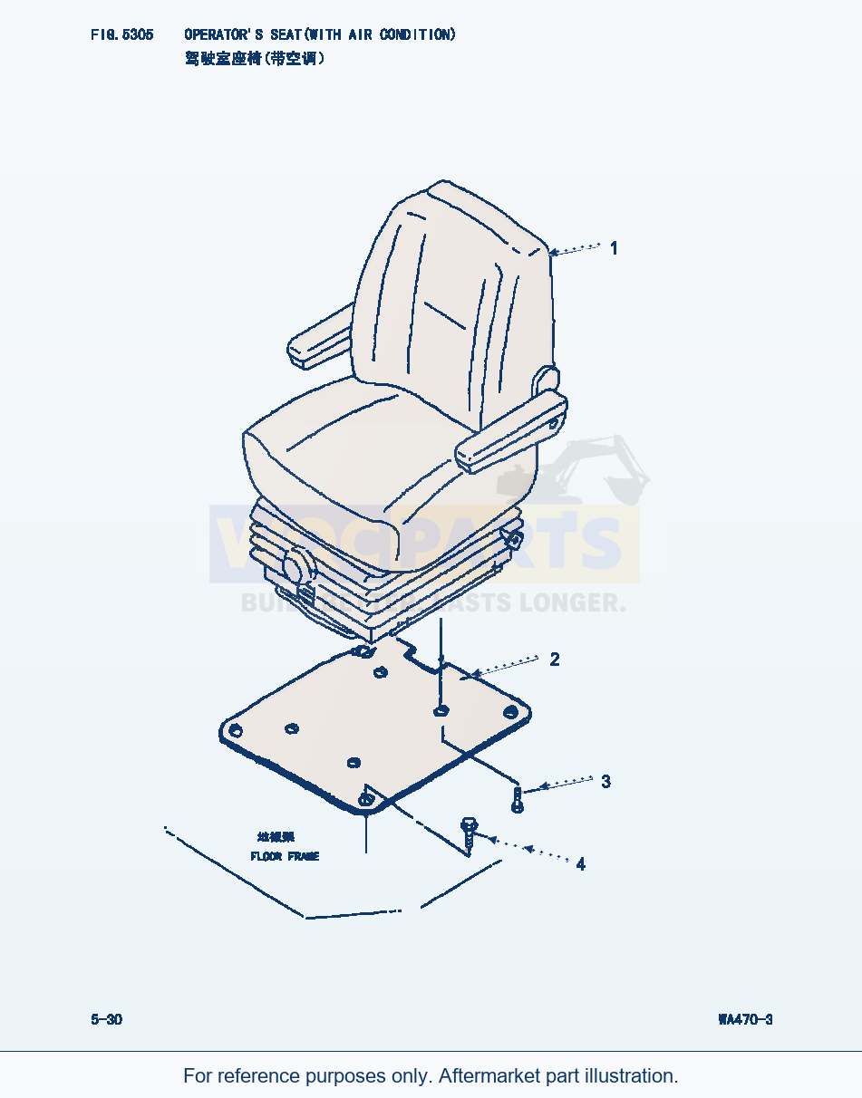 Komatsu WA470-3 Operator'S Seat(With Air Condition) (|000223) parts diagram