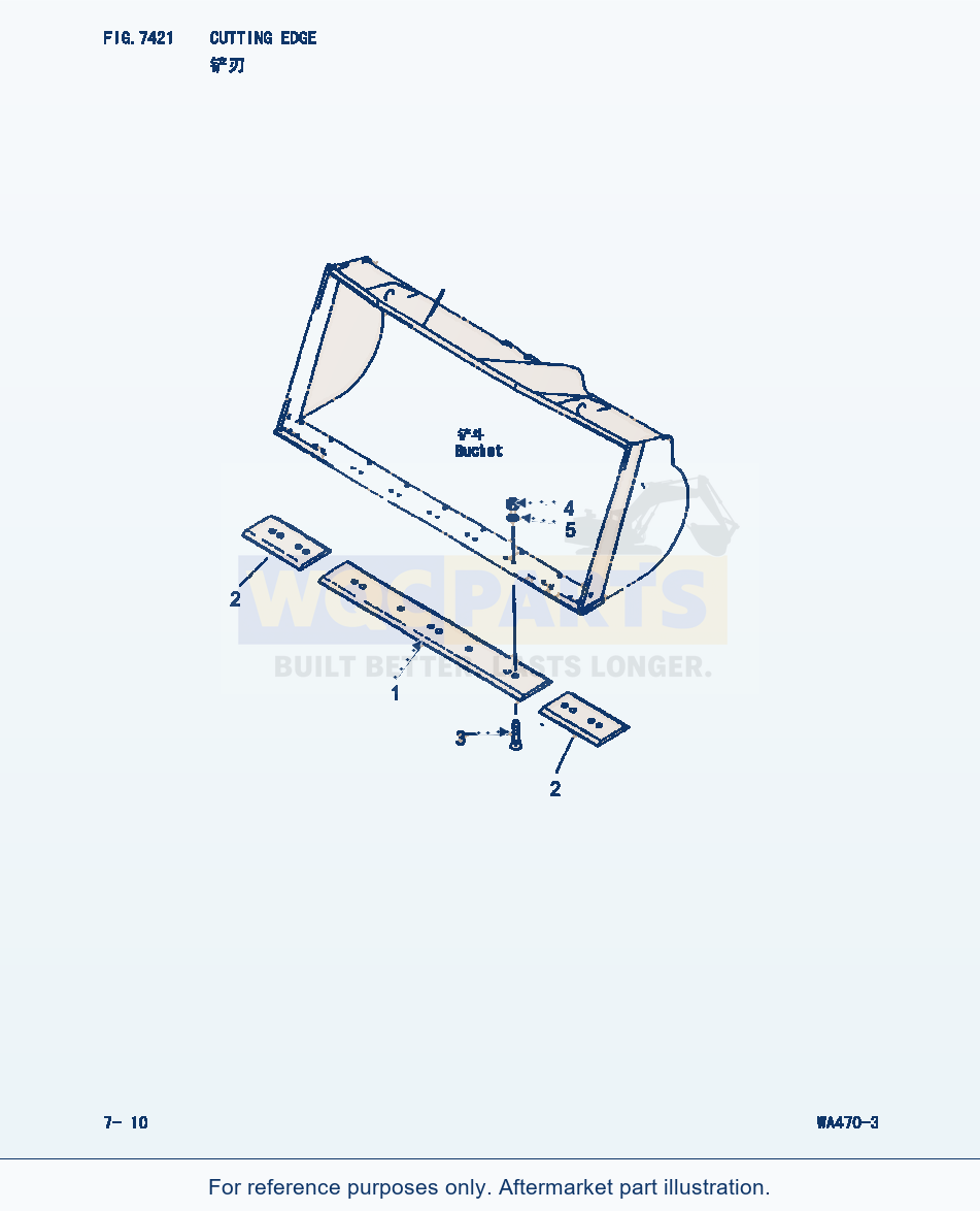 Komatsu WA470-3 Cutting Edge (|000287) parts diagram