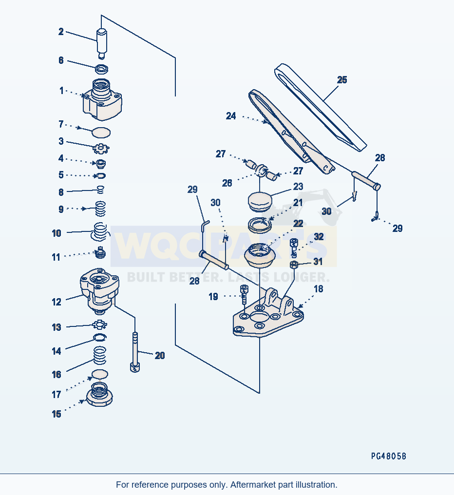 Komatsu WA470-3 Brake Valve (Single Type)(#50001-) parts diagram