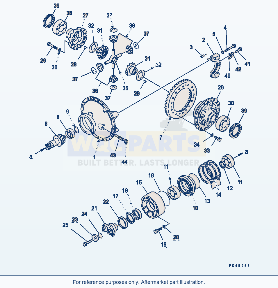Komatsu WA470-3 Rear Differential(#50001-) parts diagram