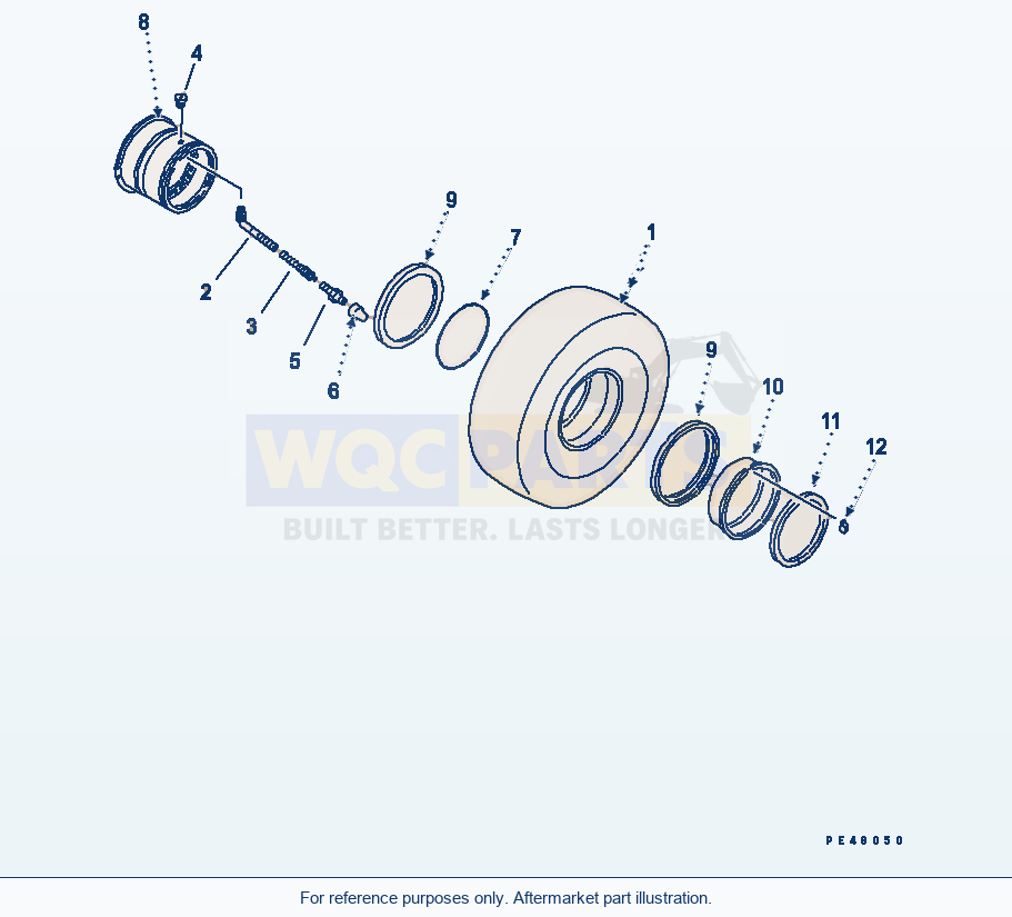 Komatsu WA470-3 Wheel And Tubeless Tire(#50001-) parts diagram