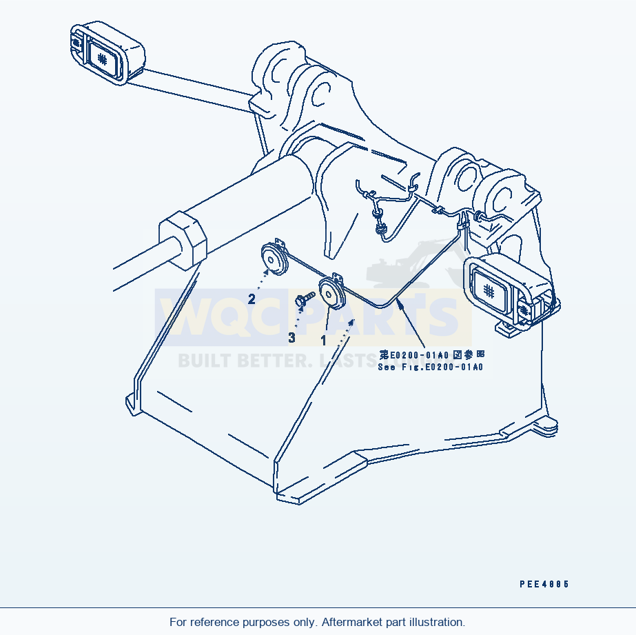 Komatsu WA470-3 Horn(#53001-53999) parts diagram