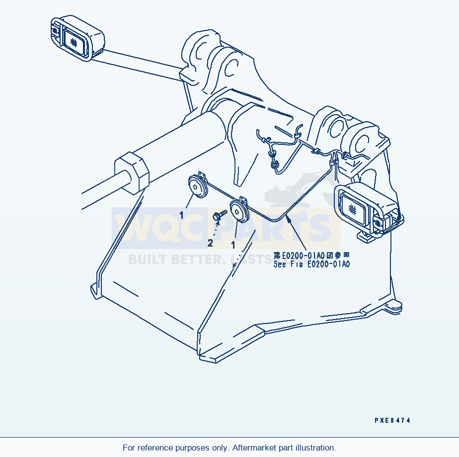 Komatsu WA470-3 Horn(#54001-) parts diagram
