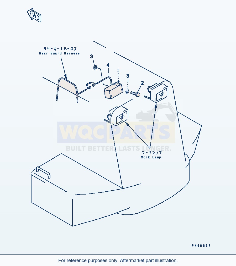 Komatsu WA470-3 Back-Up Buzzer(#50001-) parts diagram