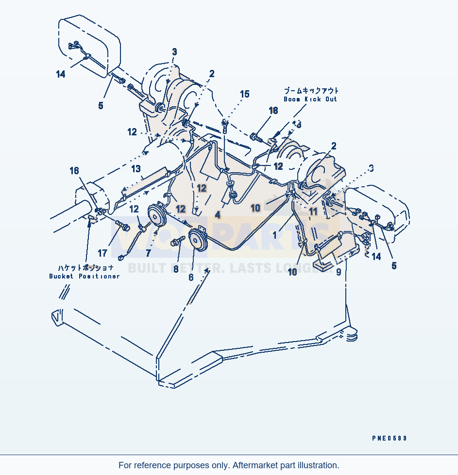 Komatsu WA470-3 Electrical System (Front Frame Line)(#50001-) parts diagram