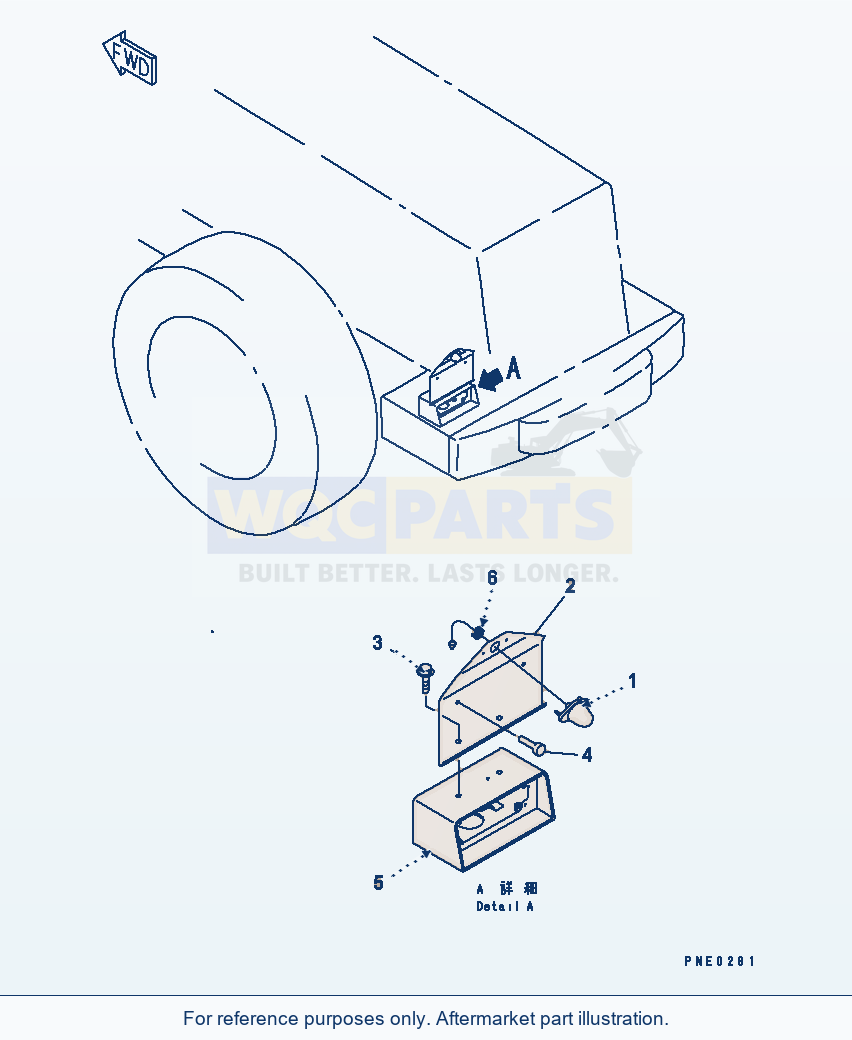 Komatsu WA470-3 License Plate(#50001-) parts diagram
