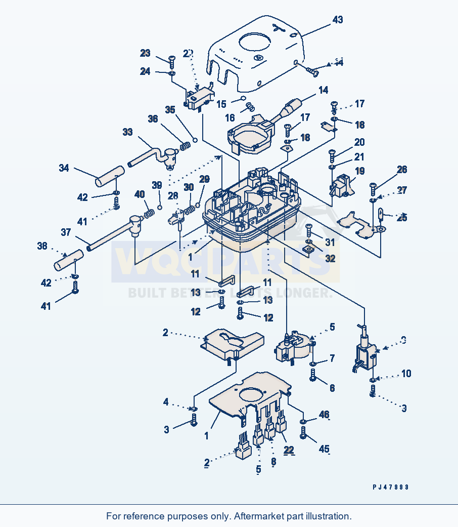 Komatsu WA470-3 Transmission Control Switch(#50001-) parts diagram