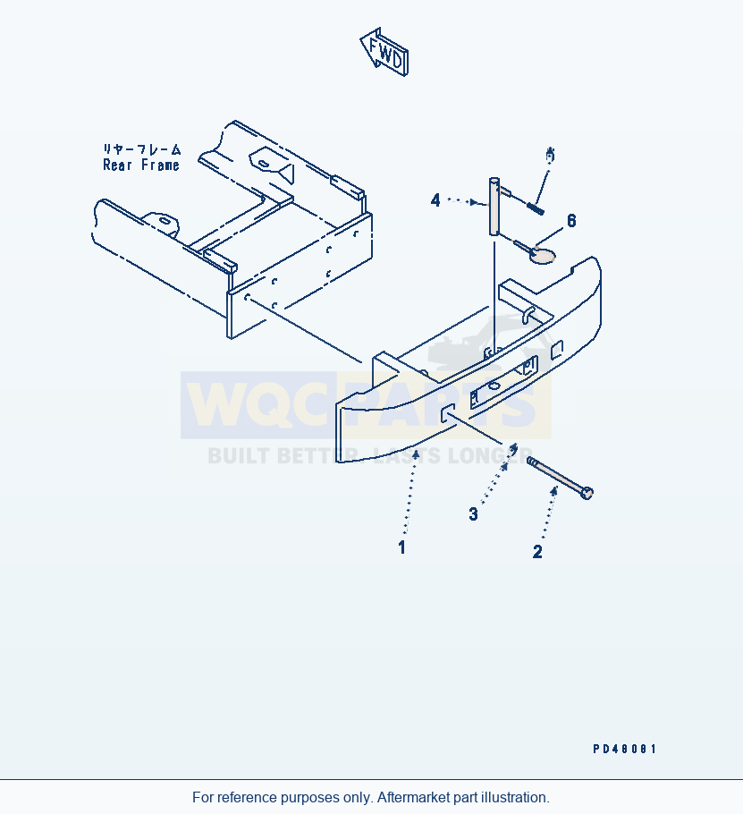 Komatsu WA470-3 Counter Weight(#50001-) parts diagram