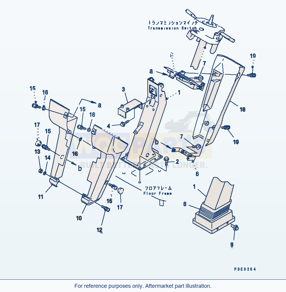 Komatsu WA470-3 Dashboard(#50001-) parts diagram